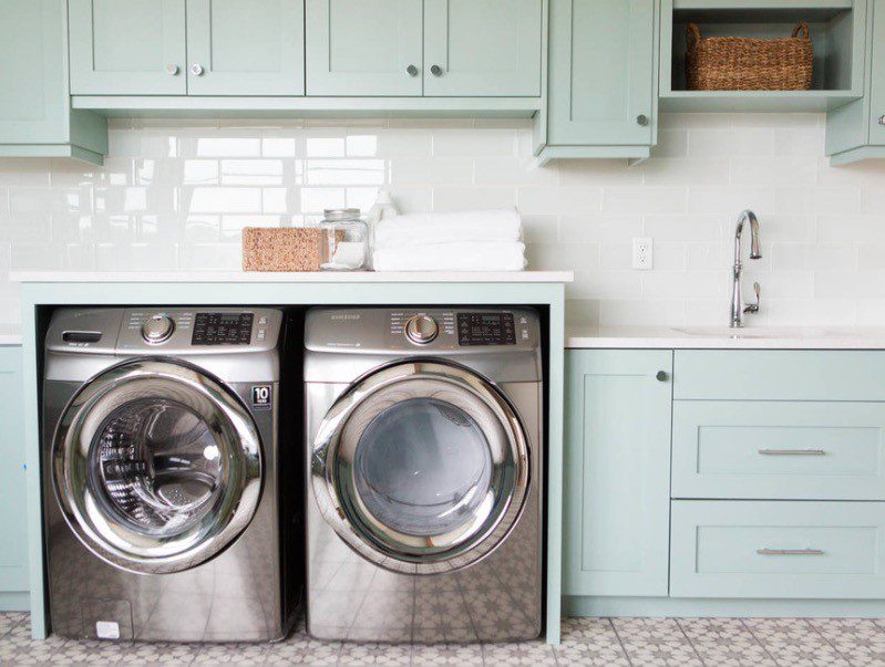 Built-In Counter Space in laundry room