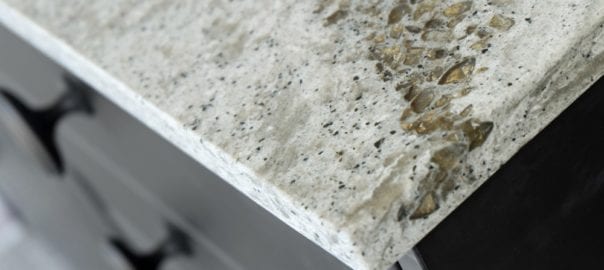 Closeup of beautiful quartz countertop material